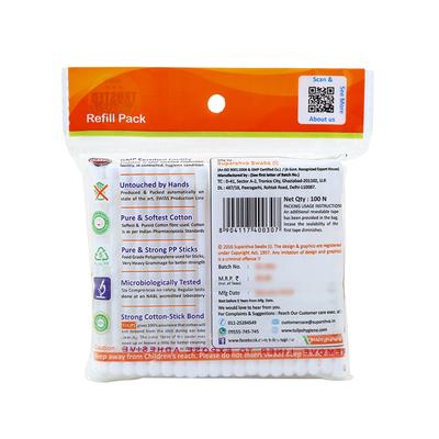 Tulips Cotton Swabs - Packet 100's - Cotton Buds & Balls