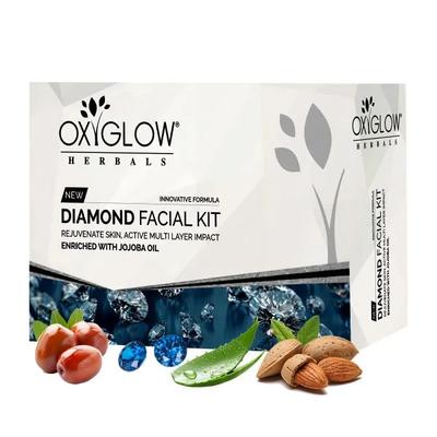 OxyGlow Herbals New Diamond Facial Kit Enriched With Jojoba Oil 50 gm - Facial Kits
