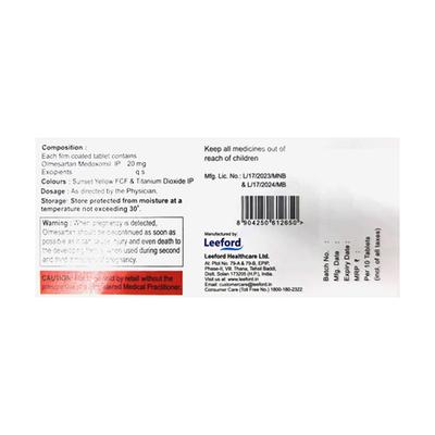 OMNITROL 20 Tablet 10's - Hypertension-Ang