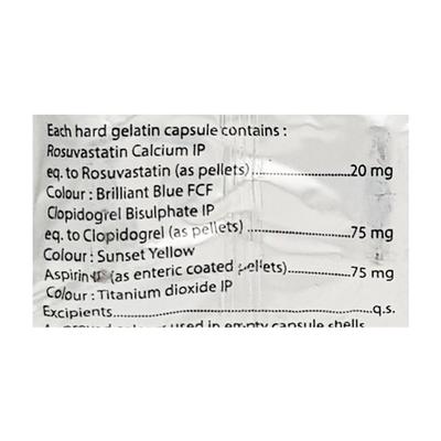 ROSUTOP AC 20/75 Capsule 10's - Blood Clot-Ant