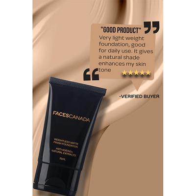 Faces Canada Weightless Matte Finish Foundation Ivory 01 35 Ml - Foundation