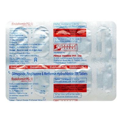ENDOFORMIN PG1 Tablet 10's - Diabetes-Ant