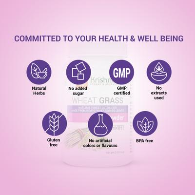 Krishna's Herbal & Ayurveda Wheatgrass Powder 100 gm - Ayurvedic Juices