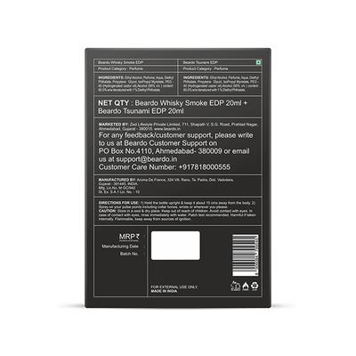 Beardo Men Whisky Smoke And Tsunami Fragrance Long Lasting Pocket Perfume - 20ml Each 1's - Men Perfumes (Edt/Edp)