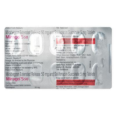 MIRAGO S 50 Tablet 10's - Bladder And Prostate Disorders-Dru