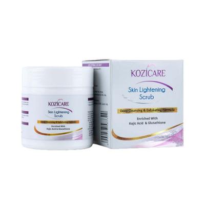 Kozicare Skin Lightening Scrub Deep Cleansing & Exfoliating Formula Enriched With Kojic Acid & Glutathione 100 gm - Scrubs & Exfoliants