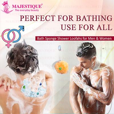 Majestique Cleanse Flower Loofah Mesh Bath Shower Ball For Women And Men, Shower Essential Skin Care 1's - Loofahs & Sponges