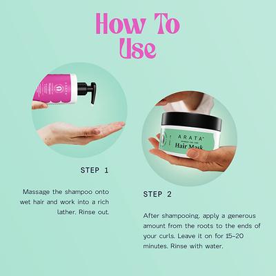 Arata Advanced Curl Care Hair Shampoo (300 ML) & Advanced Curl Care Hair Mask (100 GM) 1's - Shampoos