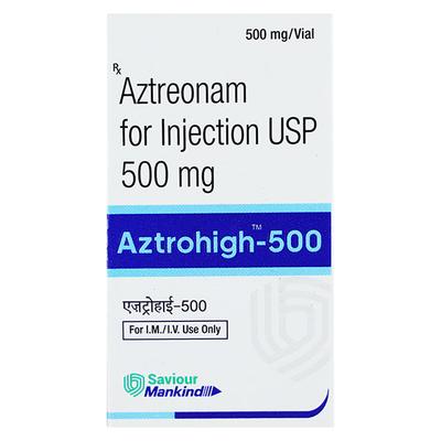 AZTROHIGH 500 Injection 1's - Bacterial Infections-OBL