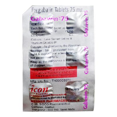 Gabawin 75mg Tablet 10'S - Neuropathic Pain-Dru