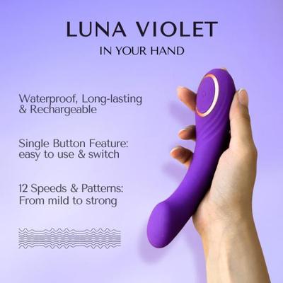 Libertee Premium Curved Rechargeable Massager 12 Modes Violet 1's - Massagers And Vibrators