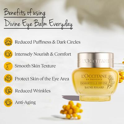 L'Occitane Immortelle Divine Eye Balm 15 ml - Under Eye Creams & Serums