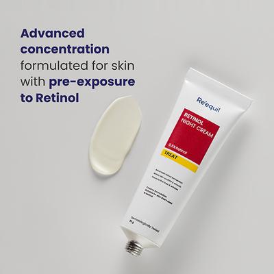 Re'equil 0.5% Retinol Night Cream Makes Skin Youthful & Smooth Wrinkles Unisex All Skin Types 30 gm - Night Cream