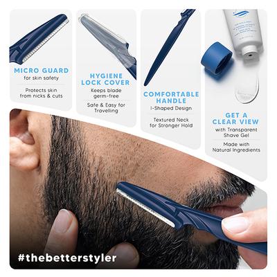 LetsShave Beard Pro Styler - Men (Pack of 3) - Razors & Cartridges