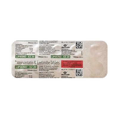 LIPIKIND EZ 20 Tablet 10's - High Cholesterol-Dys