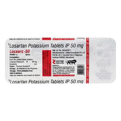 LOZAARC 50 Tablet 10's - Hypertension-Ang
