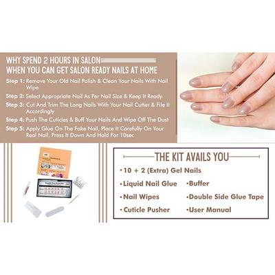 Nails On Board Handmade Press On Gel Nails- Chocolate Nude X Small 50 gm - Nail Care