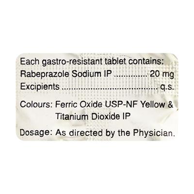 Rabez 20mg Tablet 10'S - Ulcer/Reflux/Flatulence-Aaa