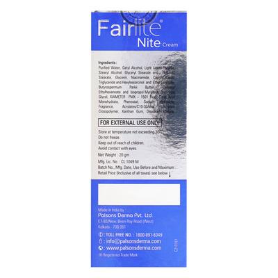Fairlite Nite Cream 20gm - Hyperpigmentation-Oth