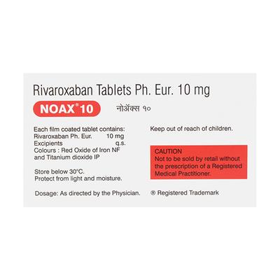 NOAX 10 Tablet 15's - Blood Clot-Ant