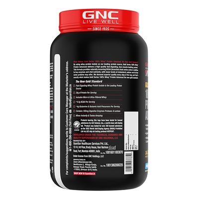 GNC AMP Gold Series 100% Whey Protein Advanced Powder - Vanilla Ice Cream 0.907 kg - Whey Proteins