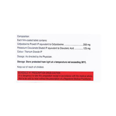 Kefmax CV 200mg Tablet 10'S - Bacterial Infections-Cep