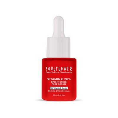 Soulflower Vitamin C 20% Brightening Face Serum with Kakadu Plum, Lemon, Vitamin E 20 ml - Face Serum