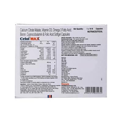 Celol Max Capsule 10'S - Supplements-Vam