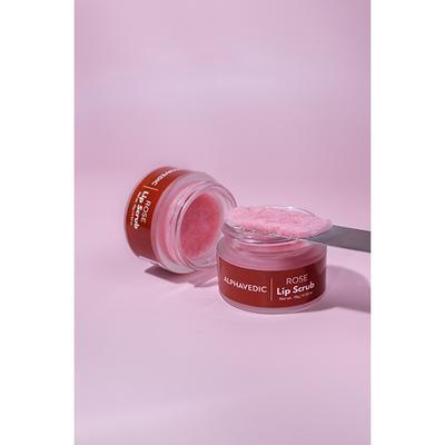 Alphavedic Rose Lip Scrub 15 gm - Lip Scrubs