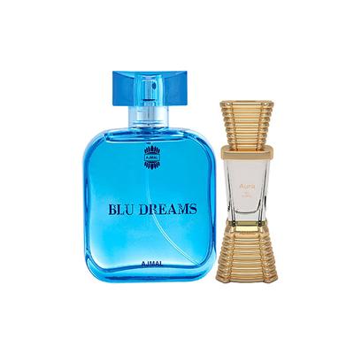 Ajmal Blu Dreams EDP Citurs Fruity Perfume And Aura Concentrated Perfume Oil Floral Fruity 110 ml - Perfumes (Edt/Edp)