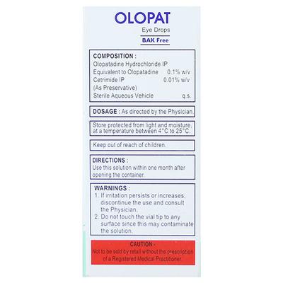 OLOPAT BAK FREE Eye Drops 5ml - Eye conditions-Oph