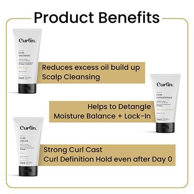 Curlin Shampoo+Conditioner+Cream 1's - Face Brush