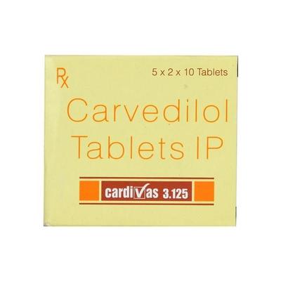 Cardivas 3.125mg Tablet 10'S - Hypertension-Bet
