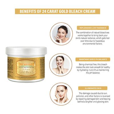 Aryanveda 24 Carat Gold Bleach Cream For All Skin Types (Pack of 2) 43 gm - Bleach