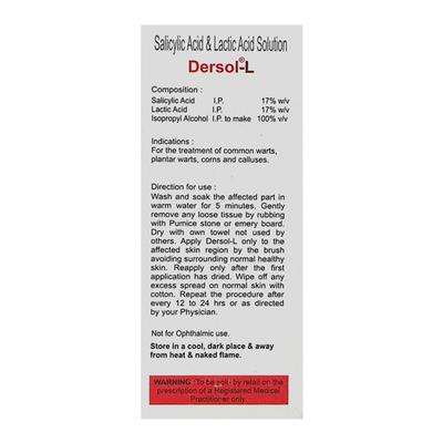 Dersol L Solution 15ml - Warts/Calluses/Other Skin Lesion-Ker