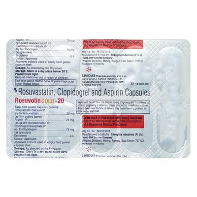 ROSUVOTIN GOLD 20 Capsule 10's - Blood Clot-Ant