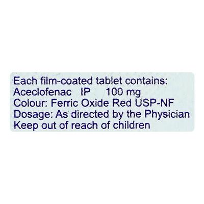 Zerodol 100mg Tablet 10'S - Pain relief-Nsa