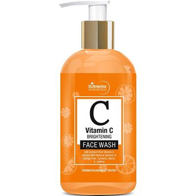Stbotanica Vitamin C Face Wash - With Lemon, Turmeric, Neem And Kashmiri Saffron - No Parabens, Sulphate, Silicones 200 ml - Scrubs & Exfoliants