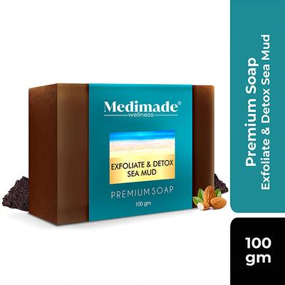 Medimade Exfoliate & Detox Sea Mud Premium Soap 100 gm - Soaps