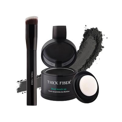 Thick Fiber Root Touch Up Powder - Black 4 gm - Clays & Mousses