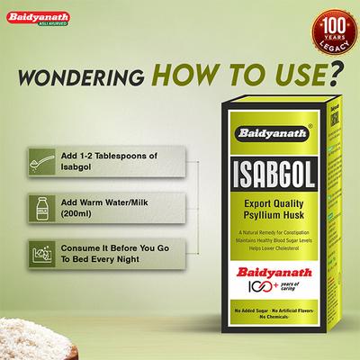 Baidyanath Isabgol Psyllium Husk Powder 100 g - Digestive Care