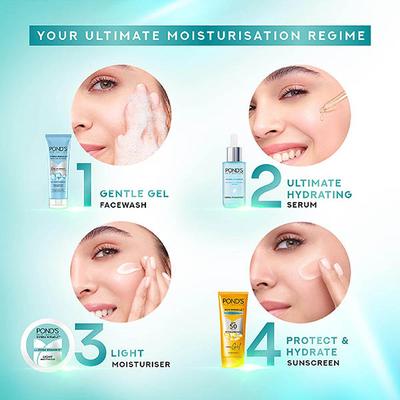 Pond's Light Moisturiser With Cera-Hyamino for 5X Dryness Repair for Soft, Smooth Skin, 200ml - Face Moisturizers
