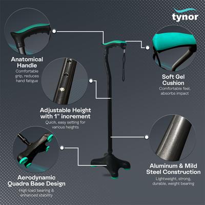Tynor Quadra Stick (UN) (L 36) - Silver - Others Ortho Supports