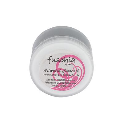 Fuschia Face & Body Detoxifying Scrub - Activated Charcoal 100 gm - Face Scrubs