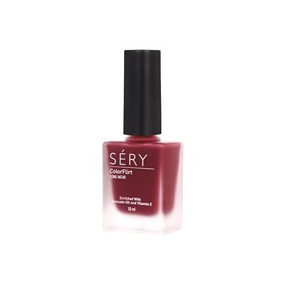 Sery Color Flirt Nail Paint Matte, Classy Wine 10 ml - Nail Polish