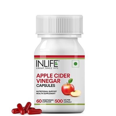 Inlife Apple Cider Vinegar 500 mg Vegetarian Capsule 60's - Apple Cider Vinegar - Acv