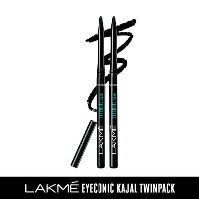 Lakme Eyeconic Kajal Twin Pack 0.35G + 0.35 0.7 Gm - Kajal & Kohls