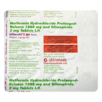 Glimulin 2Mf Forte Tablet 15'S - Diabetes-Ant