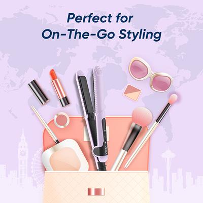 Vega Go Mini Hair Straightener for Women with Quick Heat Up, Best for Travelling (VHSH-40) 340 gm - Straighteners