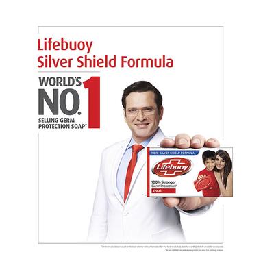 Lifebuoy 100% Stronger Germ Protection Silver Shield Soap 875gm 7's - Soaps